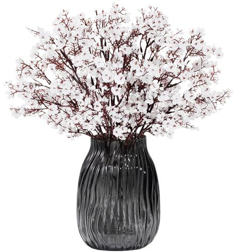 Lifewit Fiori Artificiali Gypsophila, Steli Floreali in Seta, per Bouquet da Sposa, Decorazioni Casa, Centrotavola, FAI DA TE, Arredamento Rustico e Feste (Bianco, 6 Mazzi)