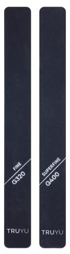 TRUYU Limes professionnelles – Grain fin et extra‑fin (G320/G400) – Noyau bois flexible pour ongles fragiles