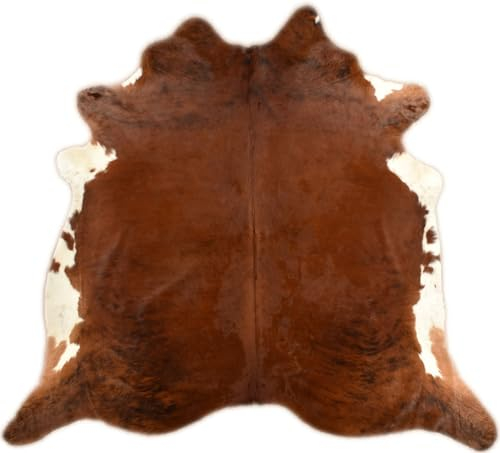 generisch KUHFELL STIERFELL BRAUN Weiss Natur 220 x 200 cm Fell Teppich VON KUHFELLE ONLINE