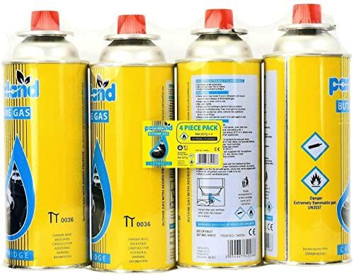 Blow Torch Butane Gas Cylinders Kitchen & Catering Cooking Kit, Camping Gas Canister for Camping Stove, Blowtorch Cooker Camping Heater BBQ Creme Brulee Culinary Tarts Pies Gas Refill Bottles (4)