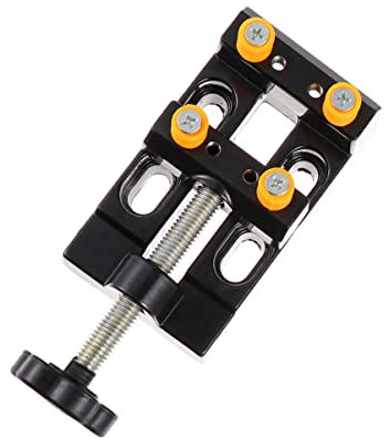 TEHAUX Bohrpresse Diy Tisch Legierung Nussbaum Parallel Multifunktional Uhrenschraubstock Halterung für Perlschwarz Rotierende Aluminiumbacken Werkzeugst?nder Crafting