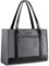 EMPSIGN Laptop Tote bag for women 16 Inch, Stylish Computer Shoulder Tote Bag for Work, Large Capacity Quilted Laptop Briefcase, Waterproof Women Business Office Bag, Quilted Grey