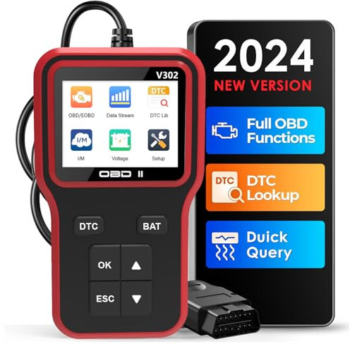HyAdierTech Lettore Automatico di Codice Dello Scanner OBD2, V302 Universale Motore Lettore di codici di guasto CAN Strumento di scansione Diagnostica per Tutte le Auto OBD II Protocol
