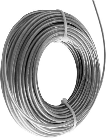 DY.2ten Hilo para Cortacésped y Desbrozadora, 2,4 mm x 15 m Diámetro Nylon Acero, Cables para Recortadoras. Hilo Recortador Durable, Eficaz en Corte, Ideal para Jardines.