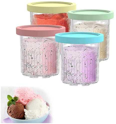 Wizvox Creami Pints, for Ninja Pints,24 OZ Pint Ice Cream Containers Airtight And Leaf-Proof for NC501 Series Ice Cream Maker