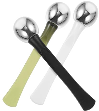 VINTORKY 3pezzi Stick Massaggio Occhi Cucchiaio Crema Occhi Bastone Maschera Viso Cucchiaio Trucco Viso Stick Massaggiatore