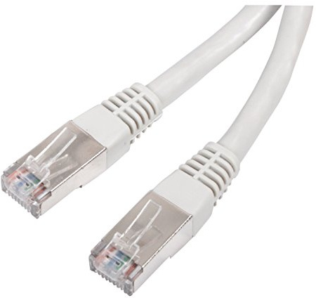 Câble RJ45, FTP (blindé), cat. 6e, DROIT, Gris - 5m
