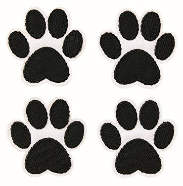 Mono-Quick GmbH Applikationen - Kids and Hits - aufbügelbar Pfoten weiß/schwarz 1 St