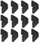 Carkio Angle Iron End Cap 50mm x 50mm x 4mm, Angle Iron Leg Black Rubber Foot Covers, L Shaped Rubber Foot Pads Covers, 12 Pack