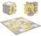 Kinderkraft LUNO Shapes Spielmatte, Puzzlematte 185 x 165 cm, Spieldecke ab Geburt, Wasserfest, 30 Puzzles, Transporttasche im Set, 3D Formen, Schutz vor Bodenkälte, Gelb