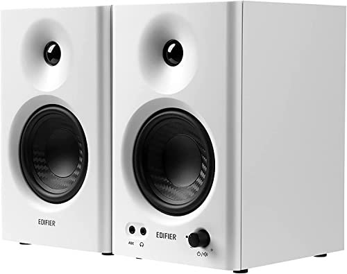 Edifier MR4 Powered Studio Monitor Speakers, 4 Active Near-Field Monitor Speaker - White color (Pair)