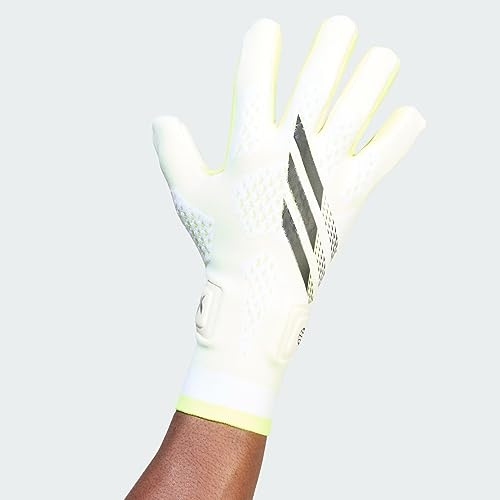 adidas X Pro Goalkeeper Gloves (White/Lucid Lemon/Black, Size 9.0)