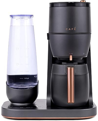 Café Specialty Grind and Brew Coffee Maker, Single-Serve Option, 10-Cup Thermal Carafe, WiFi Enabled Technology, Smart Home Kitchen Essentials, SCA Certified, Barista-Quality Brew, Matte Black