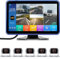 10.1'' Telecamera Auto retromarcia da 10,1 pollici anti-interferenza con 5 telecamere di backup - Impermeabile IP68 / Avviso angolo cieco/Visione notturna/Ampio angolo/Registrazione in loop