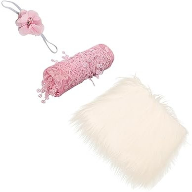 WATIIFUFU Säuglingsfotografie Decke Baby Wrap Tuch Kit Elastische Haarband Neugeborenen Swaddle Decke