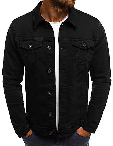 Chemise Jeans Blanche Noire Classique Décontractée Pour Homme Chemises Manches Longues Et Col V Hauts Hommes Automne Et Hiver Bleu Gris Slim Fit Denim Casual Men Shirt Veste Biker Homme Sans (M)