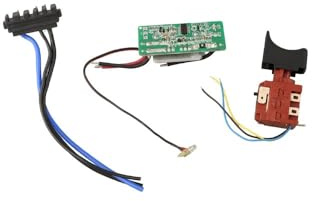 Schalter- und Steuerplatine Anschluss für Worx 20V H3 Akku-Bohrschrauber Modelle WU390, WX390, WX390.1, WX390.31, WU390.9 — Ersatzteil, Kunststoff, 1 Stück