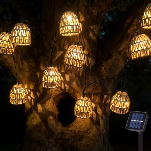 HUIKUANGEU Catena Luminosa Esterno Solare,Luci Solari da Giardino 3.6m,Luci da Esterno Giardino,Catene Luminose da Esterno,Luci a LED a Energia Solare,per Esterni,Giardino,Balcone