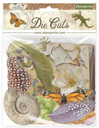 Stamperia - Die Cuts for Scrapbooks, Albums, Cards, Bullet Journals and More, Laser Cut Cardboard Shapes, Easy to Glue, Perfect for Hobbies, Crafts, and Gifting (All Around) (Assorted)