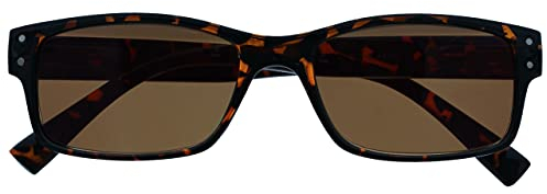 OPULIZE Marrone Tartaruga Lettori Sole Occhiali Da Lettura UV400 Uomo Donna UVSR012 +1,50