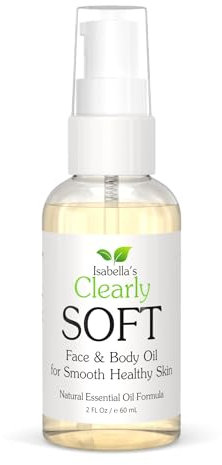 Clearly SOFT Natural Face and Body Oil | Hydrate, Moisturize, Soothe Dry Sensitive Skin | Natural and Organic Ingredients for Smooth Soft Skin | Made in USA (60 ml)