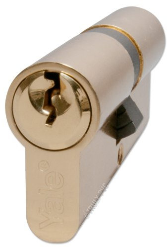 Yale Euro Double Cylinder, 3 Keys Supplied, Standard Security, Boxed, Suitable for All Door Types, Brass Finish, 35:10:45 (90 mm)