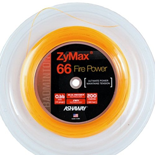 Ashaway ZyMax 66 Fire Power Bobine de fil de badminton Orange