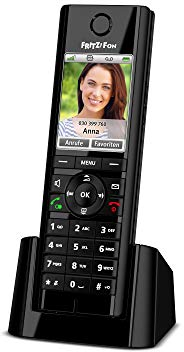 AVM FRITZ!Fon C5 DECT-Komforttelefon (hochwertiges Farbdisplay, HD-Telefonie, Internet-/Komfortdienste, Steuerung FRITZ!Box-Funktionen) schwarz, Telefon (deutsche Version)