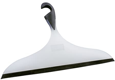 WENKO Badezimmerwischer XXL Loano Weiß-Schwarz - Duschabzieher, Universalwischer für Bad und Dusche, Kunststoff (TPR), 34 x 21 x 2.5 cm, Schwarz, schwarz/weiß, 21 x 2.5 x 34 cm