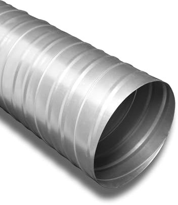 Tuyau de ventilation en acier galvanisé - Diamètre : 300 mm - Longueur : 1 m