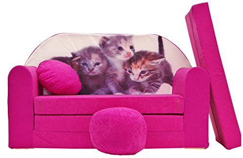 millybo Kindersofa Kinder Couch mit Schlaffunktion ausklappbar 3in1 Kinder Sofa Spielsofa mit Bettfunktion Mädchen Jungen Sitzsack Minisofa Schlafsofa Kinderzimmer Schlafsessel (H6)