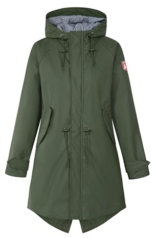 derbe Traveby Friese Fisher Oliv Damen Regenjacke Nachhaltig 42 | Friesennerz | Regenmantel | Frauen | Hamburg