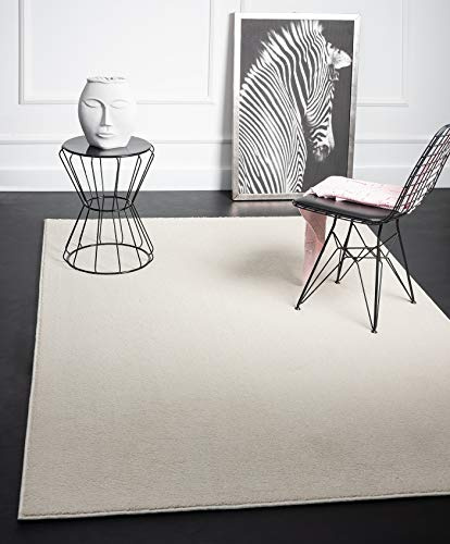 Mia's Teppiche Emma-Alfombra para salón, Pelo Corto, Polipropileno, Beige, 80 x 150 cm