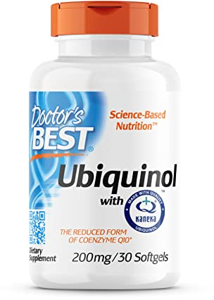 Doctor's Best, Ubiquinol, con Kaneka QH Ubiquinol, 200mg, 30 Capsule morbide, Coenzima Q10, Altamente Dosato, Testato in Laboratorio, Senza Soia, Senza Glutine, non OGM