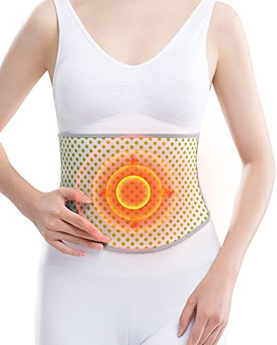 Belly Pain Relief Belt Waist Pad Wormword Self-Heated Abdomen Back Heating Pad Wearable Portable Adjustable Lumbar Back Wrap Massage Thermal Therapy