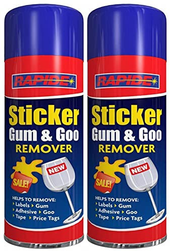 AHS Sticker And Gum Remover Spray 250ML - Tar Cleaner Adhesive Spray - Remove Sticky Labels, Chewing Gum, Masking Tape, Gel, Price Tags - Effective Label Cleaner Sprays Cleans Surface Marks - (2)
