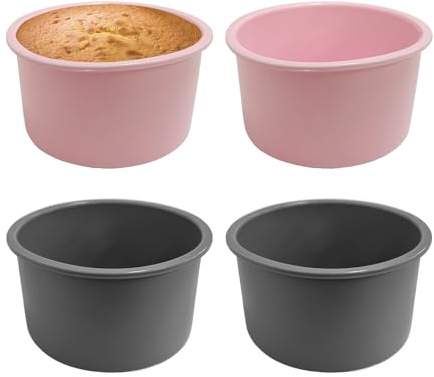 4 moldes de silicona para hornear, bandejas de silicona para horno, hervidores de huevos para microondas, moldes para freidora de aire, accesorios para hornear, adecuados para hornear en casa, asar,