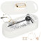 Nettoyeur à Ultrasons, 400ML Nettoyeur de Bijoux 45000Hz Nettoyeur Ultrasons Lunettes Professionnel en Acier Inoxydable avec 2 modes, Pour Lunettes Bijoux Montres Dentiers Monnaies Pièces(Blanc)