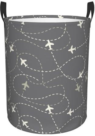Cesta Colada Rutas De Avión Alrededor Del Mundo Cesto Para La Colada Elegante Cesta De Almacenamiento Práctica Cestos De Lavandería Para Ropa Sucia Dormitorio 40X50Cm