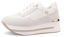 QUEEN HELENA Zapatillas de deporte con plataforma con cuña Casual Mujer X32-20, Color blanco., 40 EU