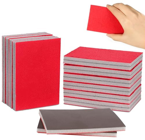 Jortmrd 20 Piezas Esponja de Lijado Madera Esponja Lija Grano Muy Fino 3000 Esponja Abrasiva Lijas Esponja Juego de Esponjas de Lijar para Metal, Muebles