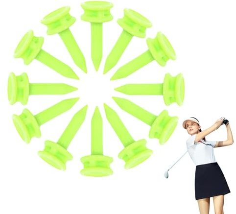 Generico Golf Ball Tees - Tees de Golf incassable 10 pièces, T-shirts de Golf Accessoires de Golf pour la pratique, l'entraînement du Golf, Fondation robuste aide à réduire la friction