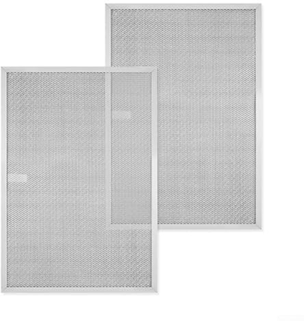 Filtro antigrasso in metallo per cappa aspirante, 2 pezzi, filtro per ventilazione cappa aspirante, filtro antigrasso in metallo, per cappa da cucina, 43 x 30 cm