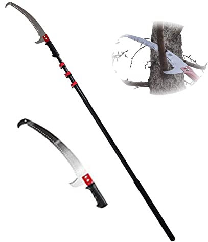 Podadoras de pértiga telescópicas, podadora de árboles con pértiga Ajustable (5,5 m/7,3 m), podadora de pértiga Manual Extensible, podadora de árboles Larga Extensible, Sierra de poda de pér