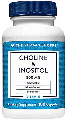 The Vitamin Shoppe Choline Inositol 500MG, Once Daily Supplement (100 Capsules)