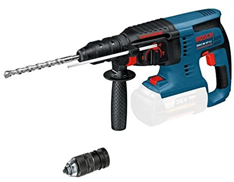 Bosch Professional GBH 36 VF-LI Plus - Martillo perforador a batería (36V, 3,2 J, Ø máx. 28 mm, SDS plus + cilíndrico, sin batería, en L-BOXX)