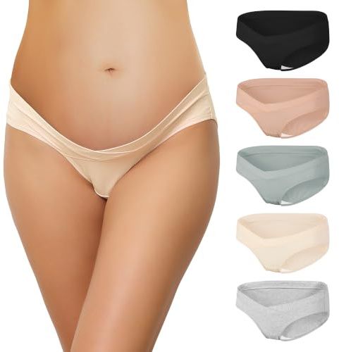 INNERSY mammaunderkläder bomull kvinnor graviditet kalsonger kejsartrosor 5-pack