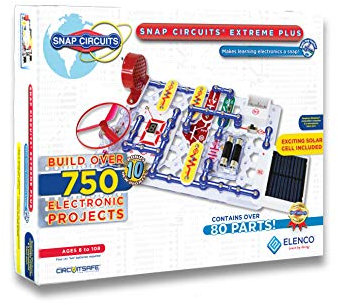 Snap Circuits Extreme Plus SC-760 Electronics Exploration Kit | Over 760 Stem Projects | Full Color Project Manual | 80+ Parts | Stem Educational Toys for Kids 8+