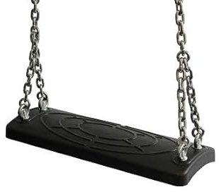 Spilli Outdoor World Sedile Altalena di Gomma Nero con catene uso commerciale