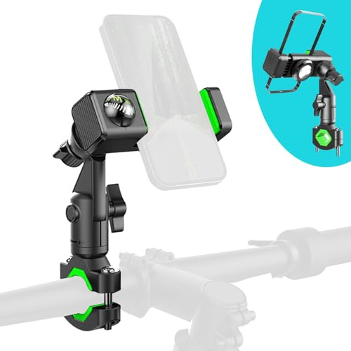 Soporte movil Bicicleta Moto con Rotación de 360°, Anti Vibración Soporte Teléfono para Manillar Bici Mtb , Porta Movil Patinete para Smartphones de 4-7.2 Smartphones, para Manillares de 16-32mm